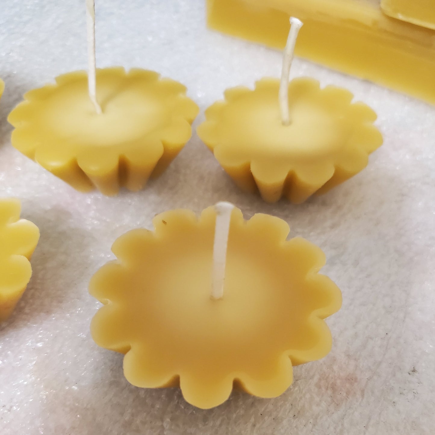 Flower Tea light Beeswax candles