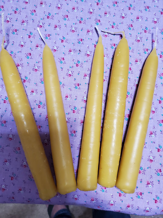 6" Dipped Beeswax Candles Qty 5