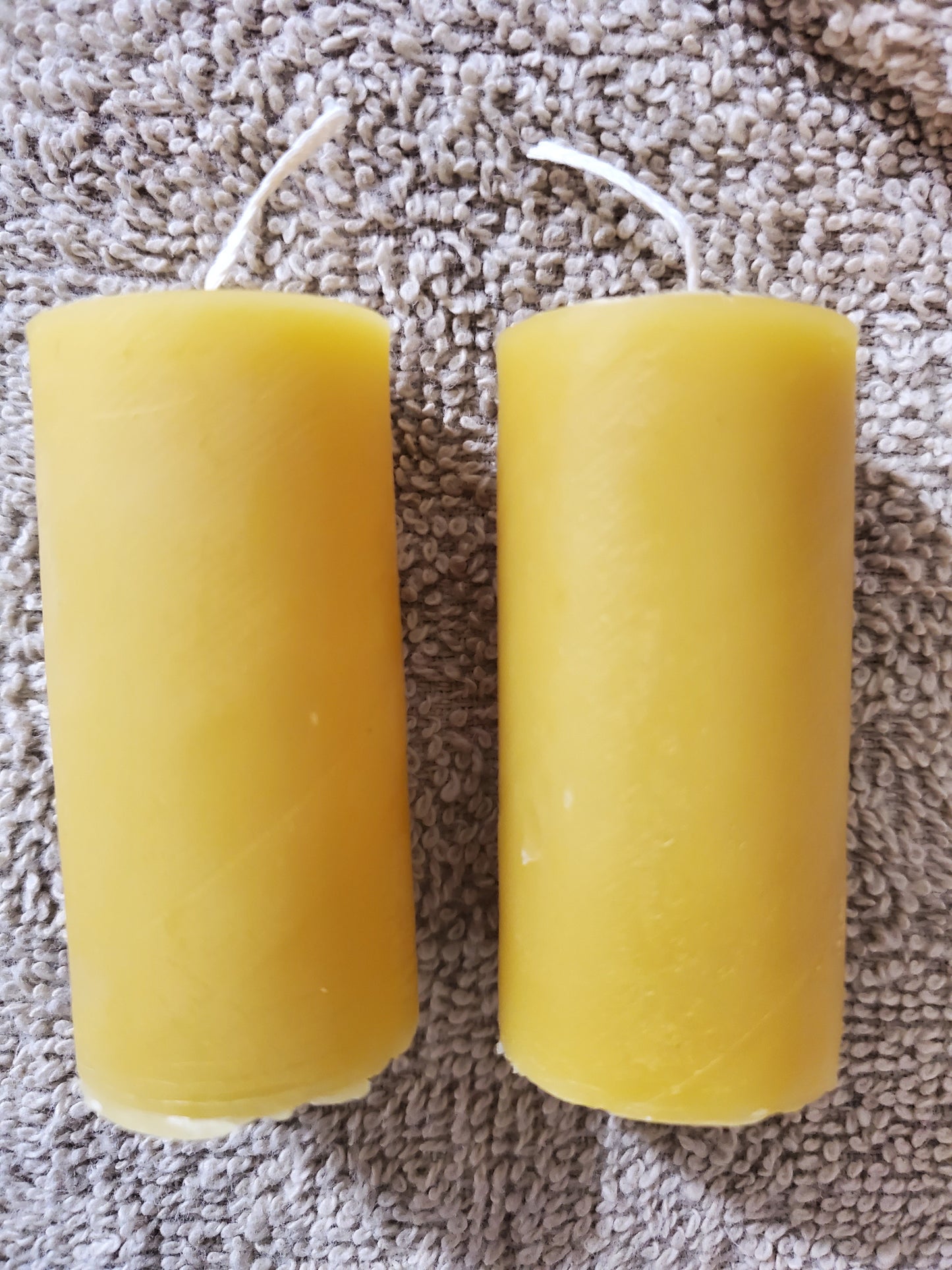 2" Tall by 1" Wide Beeswax Candles set of 2