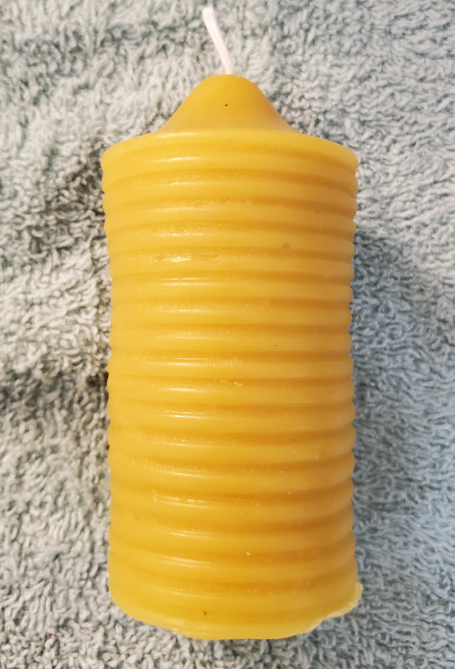 Spiral Beeswax Candle (4" Tall by 2" Wide)