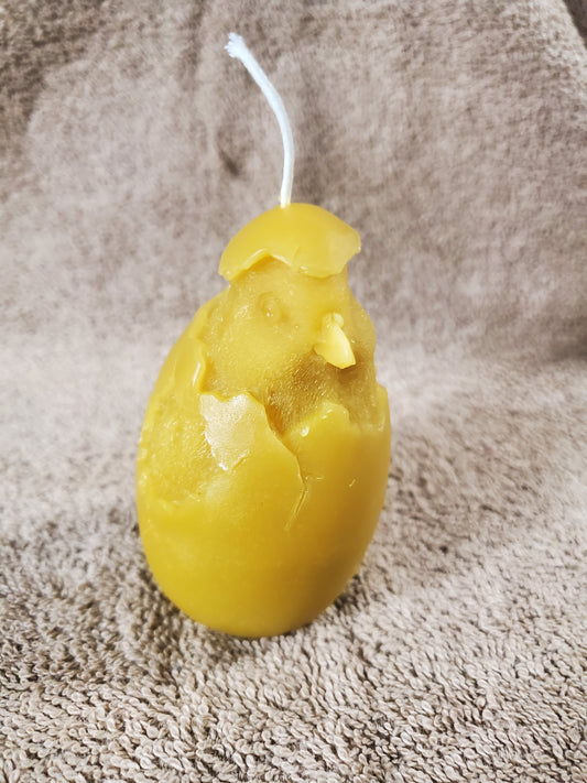 Hatching Chicken Beeswax Candle ( H-4" W- 2" )