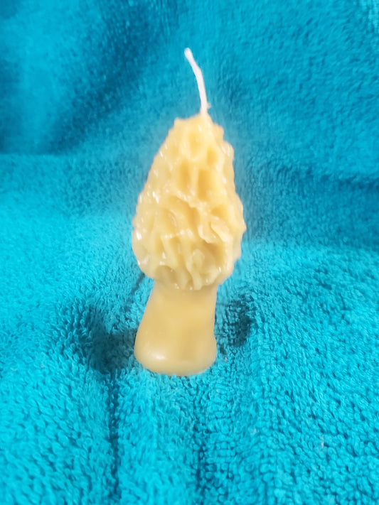 Small Morel Mushroom Candle (3" Tall by 1" Wide)