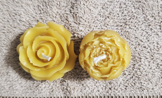 Rose and Peony tealight set of 2