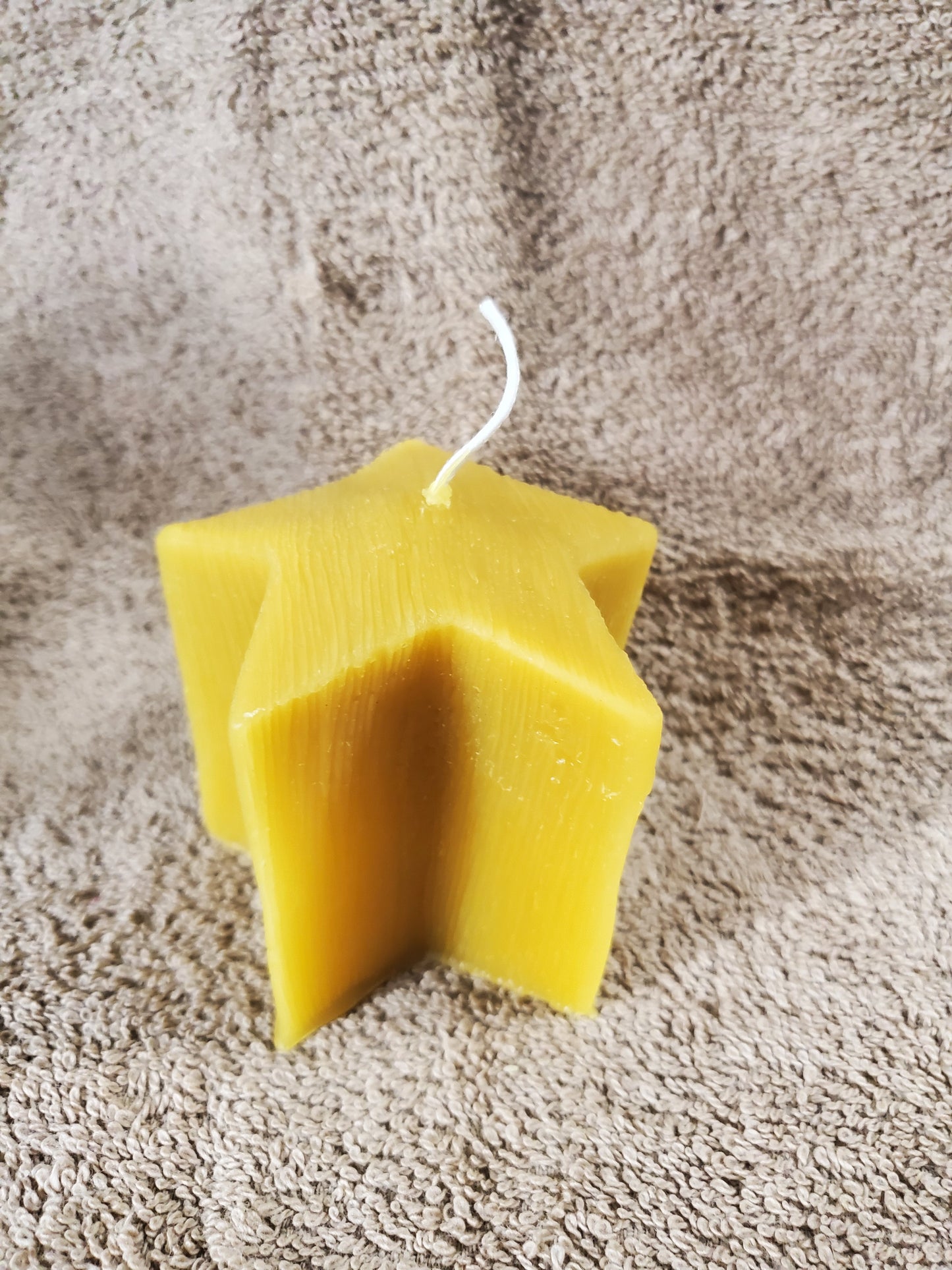 Star Beeswax Candle ( H-3" W-2.5")