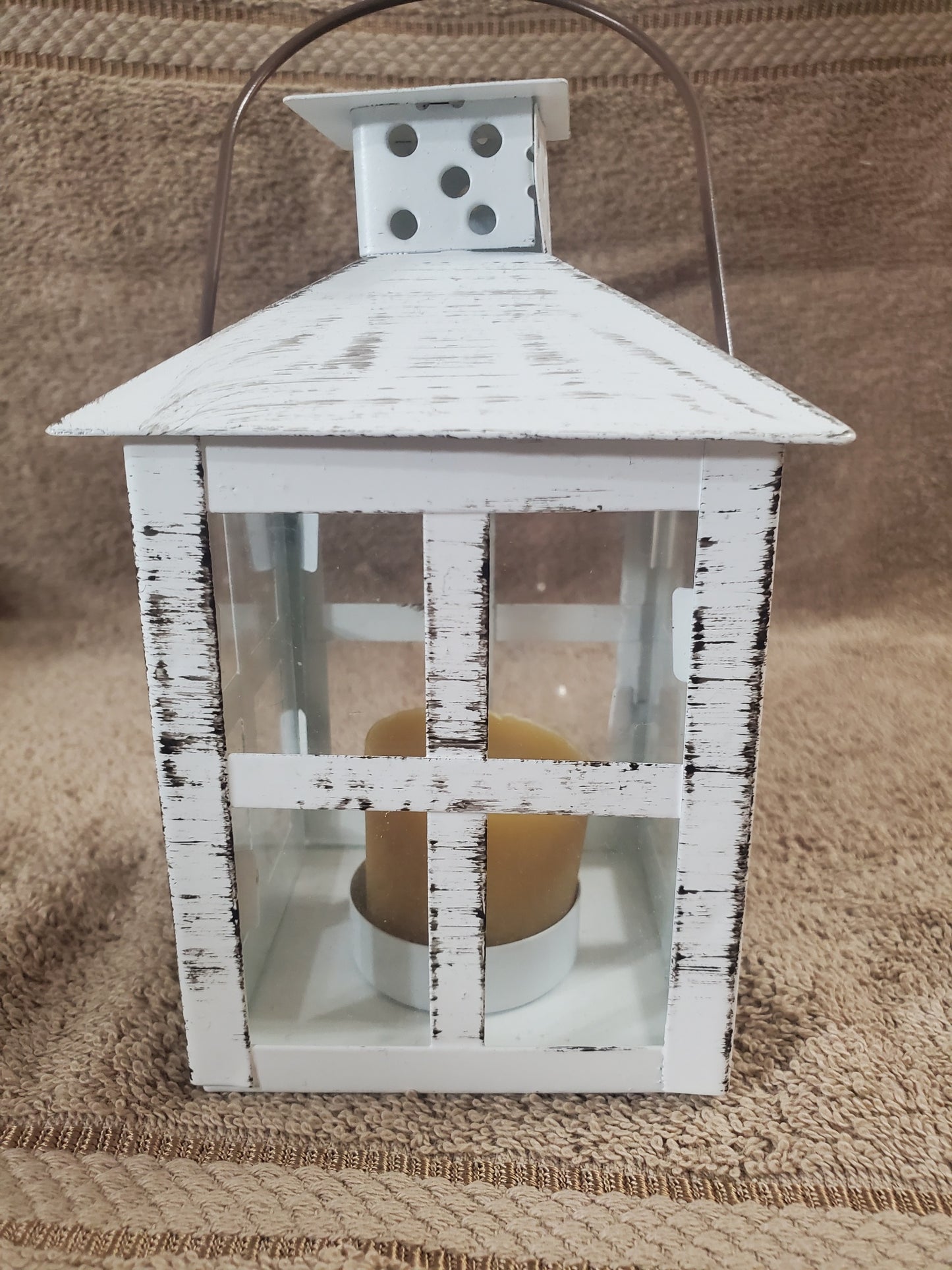 Med Rustic White Lantern